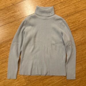 Baby blue Lauren Ralph Lauren monogrammed turtleneck sweater